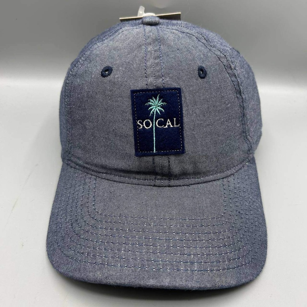 Socal Hat Men Blue Embroidered Plaid The Game Strap Back Cap Cotton New